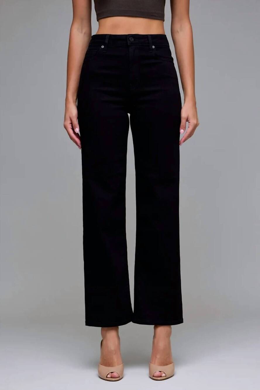 NEW HIDDEN tracey hi rise straight jeans in jet black